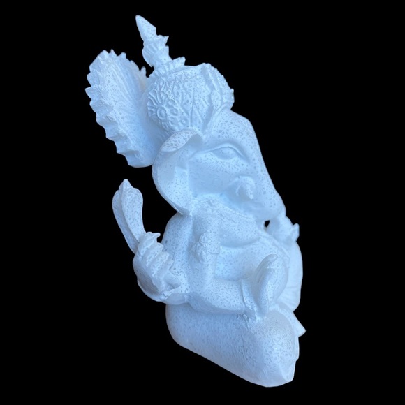 FOUR ARMED SEATED GANESH SCULPTURE - Picture 5 of 8